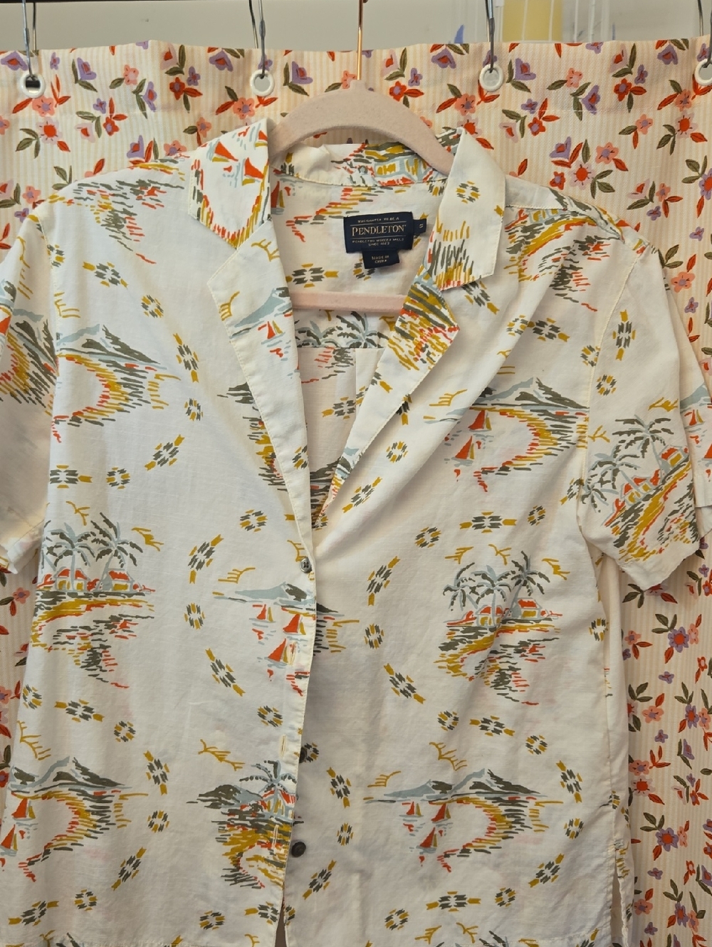 Pendleton Printed Button Up Shirt Southwest Pattern Short Sleeve Women’s S